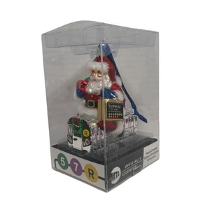Kurt S. Adler 4.65" MTA Santa on Subway Glass Ornament - Picture 1 of 6