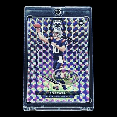 Drake Maye RARE ROOKIE CHROME MOSAIC REFRACTOR INVESTMENT CARD PANINI PATRIOTS - Image 1 of 3