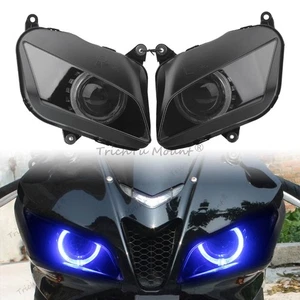 Front Headlight Headlamp Assembly w/Blue Angle Eyes For Honda CBR600RR F5 2007 - Picture 1 of 24