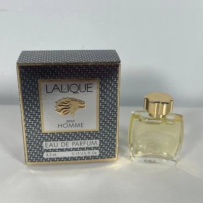 Lalique Pour Homme 0,15 oz/4,5 ml eau de parfum para hombre mini salpicaduras nuevo en caja~ Foto 1 de 4