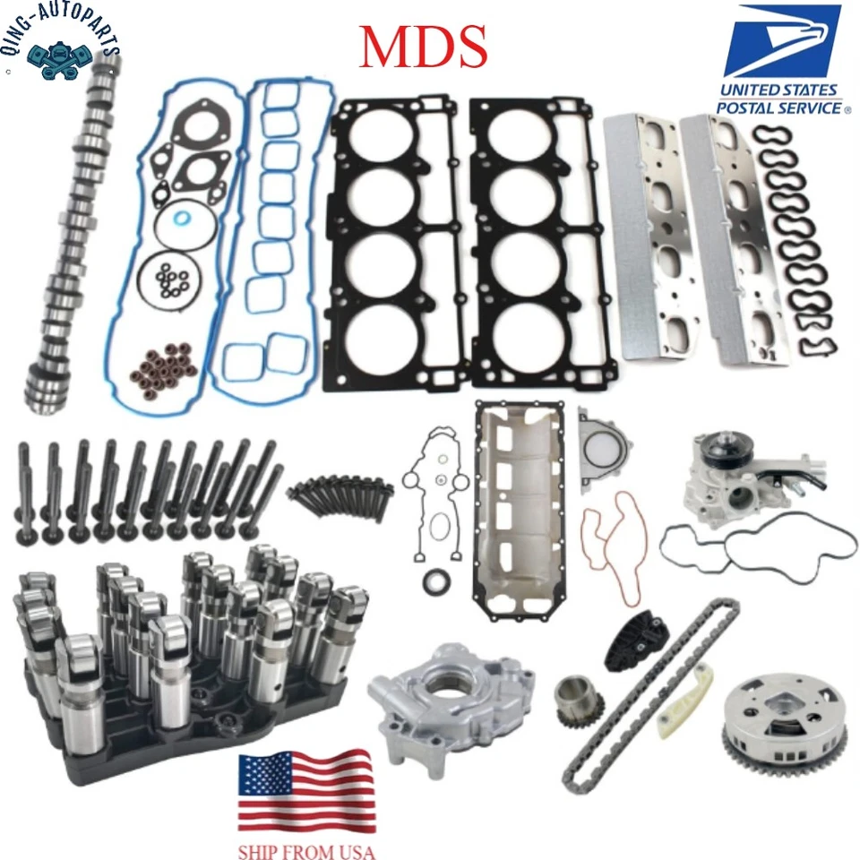5.7L MDS LIFTERS CAMSHAFT HEAD GASKETS KIT FITS 2009-2019 DODGE RAM 1500 HEMI V8 Foto 1 de 4