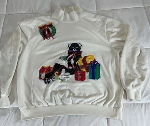 Vintage Alfred Dunner Ugly Christmas Sweatshirt Crewneck Teddybär Damen M - Bild 1 von 12