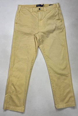 Polo Ralph Lauren The Salinger Straight Heritage Chino Pants Men 33 x 32 Yellow - Image 1 of 4