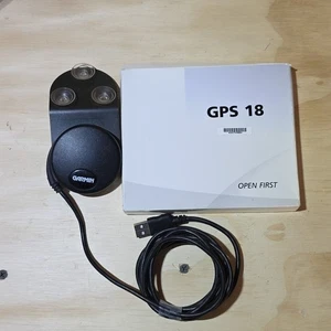 Garmin GPS 18 USB Antenna - GPS Receiver City Navigator Software Window Mount - Picture 1 of 8