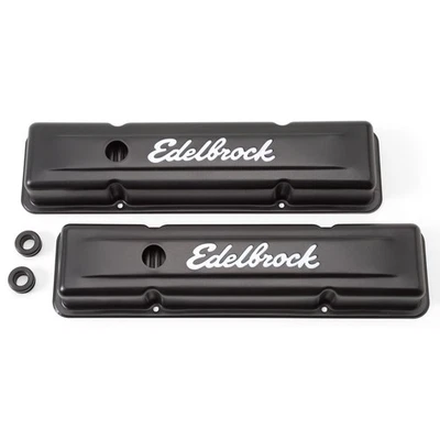 Комплект крышек клапанов двигателя Edelbrock подходит для Chevrolet Laguna 1975 года выпуска - Изображение 1 из 4