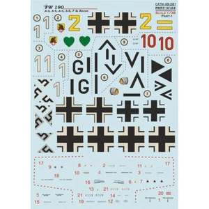 FW 190 A-3, A-4, A-5, A-6, F & Recon Part 1 Decal for airplane 1:48 Print Scale - Picture 1 of 3