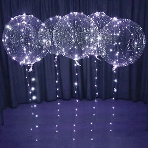 White LED Balloons Light up Bobo Party Balloons DIY kit-Clear Cold White LED ... - Picture 1 of 8