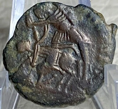 Ancient Roman Coin 351AD Caesar Constantius Gallus Soldier Spearing Horseman - Image 1 of 4