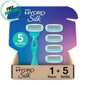 Schick Hydro Silk Rasoio Ultra Sensibile da Donna, 1 Manico e 5 Ricariche - Foto 1 di 8