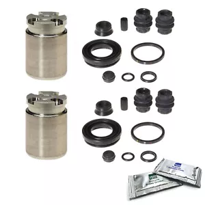2X REAR BRAKE CALIPER REPAIR KITS PISTONS FITS: FIAT 500 595 ABARTH BCR1071BX2 - Picture 1 of 3
