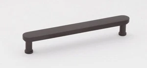 Alno A717-6-MB Moderne 6" Flachstange massiv Messing Schrankgriff matt schwarz - Bild 1 von 7