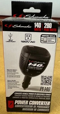 Inverter, 115VAC, 12VDC, 140W, 1-Outlet - Image 1 of 3