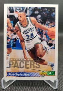 1992-93 Upper Deck #134 Pooh Richardson Minnesota Timberwolves Basketball Card - Picture 1 of 2