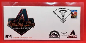 Arizona Diamondbacks 31.03.98 Tag der offenen Tür Ersttagsbrief gestempelt MLB Cachet NEU - Bild 1 von 7