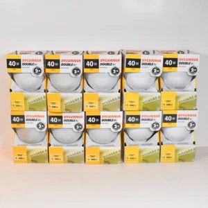 NEW Sylvania Double Life Soft White Indoor 40W 3000 Hour Light Bulbs Lot of 10 - Picture 1 of 7
