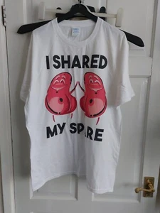 Port & Company I Shared My Spare Kidney Transplant White Size Uk Medium Mens - Picture 1 of 11