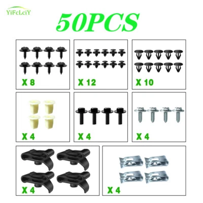 50 piezas para Toyota 4Runner cubierta del motor guardabarros parachoques clips de tornillo sujetador de remache Foto 1 de 4