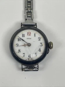 Antique Women’s Watch Swiss Made Silver Vintage Not Running - Picture 1 of 7