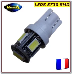 1 Ampoule T10 W5W 5 leds 5730 SMD blanc effet xénon 12V DC - Imagen 1 de 1