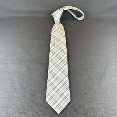 Corbata de hombre Nautica verde a cuadros 100 % seda 59L x 3,5W Foto 1 de 4