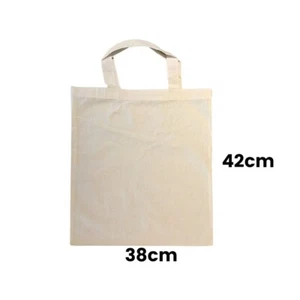 Calico Shopping Bag Natural Size 2- 42cmx38cm - Picture 1 of 1