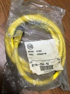 NEW NIB Allen Bradley 871A-CS4-N2 Cordset 4 PIN MINI Straight Mating Cable 2M - Picture 1 of 3