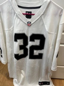 Marcus Allen Raiders Autographed White Nike Jersey #32 in Size XL - Picture 1 of 2