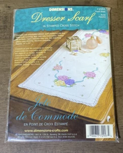 Sciarpa comò dimensioni pastello rose timbrata punto croce 72997 - Foto 1 di 5