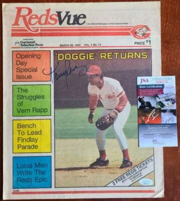 Tony Perez JSA Signed 1985 Redsvue Magazine Cover Autograph - Image 1 of 2