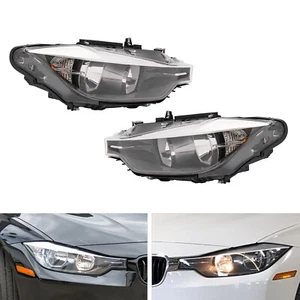 Pair For 2012-2015 BMW 320i 328i Sedan Wagon Halogen Headlights Lamps Left+Right - Picture 1 of 9