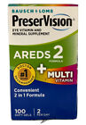 Bausch + Lomb PreserVision AREDS 2 +MULTI Vitamin 100 softgels NIB 05/2023