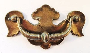 Brass Colonial Chippendale Batwing Drawer Pull Antique Hardware 3.75”Centers - Picture 1 of 8