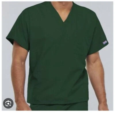 Cherokee Workwear Unisex V-Neck Tunic Scrub Top - 4777 HUNW, Large - Image 1 of 2