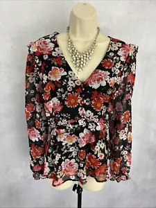 Quiz Ladies Top Floral Party Evening Cocktail Special Formal Occasion Size UK 14 - Picture 1 of 17