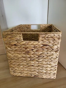 2x Aufbewahrungskorb Körbe geflochten Wasserhyazinthe Seegras ikea kallax braun - Bild 1 von 2