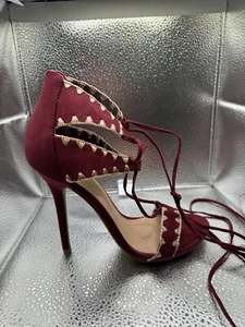 Size 8 - Charlotte Russe Platform Sandals - Red - Women (Z4) - Picture 1 of 6
