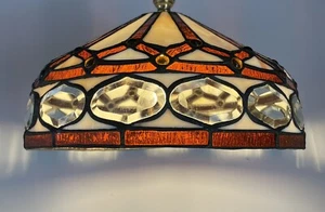 Suchscheinwerfer Bernstein Tiffany (8046) Pendelleuchtenschirm mit abgeschrägtem Glas - Bild 1 von 16