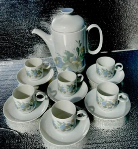 Juego de café espresso clásico Rosenthal Continental cafetera 6 tazas 6 platillos - Imagen 1 de 9