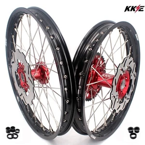 KKE 21/18 Wheels Rims Set Straight Bolt On For HONDA XR650R 2000-2008 Dirt Bike - Picture 1 of 12