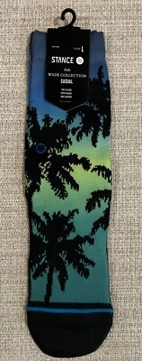 NUEVO CON ETIQUETAS Calcetines Stance Niños L 3-5.5 Colección Wade Azul Verde Ombre Con Palmeras Foto 1 de 4