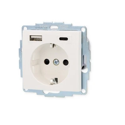 Berker 48041909 Steckdose SCHUKO/USB A-C S.1, polarweiß matt - Bild 1 von 4