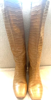 Botas altas de cuero tostado Marc Fisher Revely talla 7,5 Foto 1 de 4