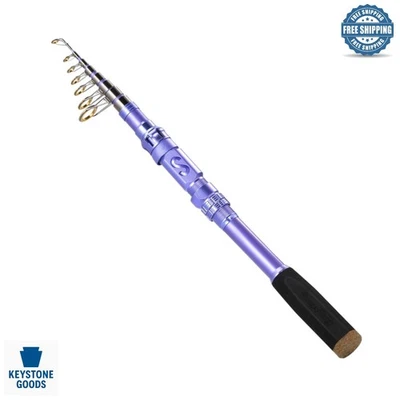 Caña de pescar telescópica de fibra de carbono de 8,86 pies - Ligera, duradera, versátil... Foto 1 de 4