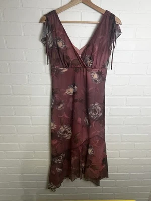 Vintage Byer Too! Women’s Dress Size Medium Purple Floral Fall Wedding Guest - Image 1 of 4