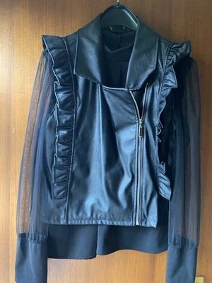 NÜ Denmark  - Weste Biker-Style + Bluse - neu -XL - Bild 1 von 4