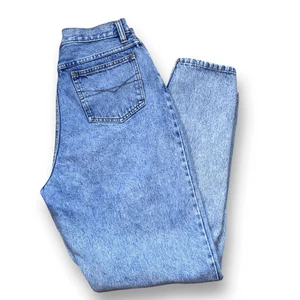 Pantalones de mezclilla clásicos vintage años 90 calce relajado cintura alta lavado medio mamá 13/14 - Imagen 1 de 11