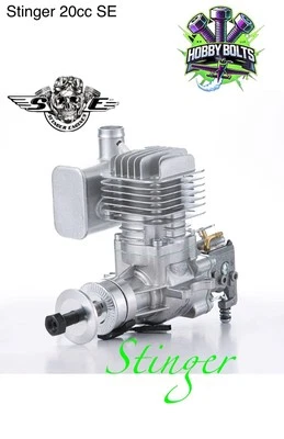 Stinger 20cc SE model RC plane 2Stroke Gas Engine With Exhaust. RCGF Hobby bolts - Image 1 of 4