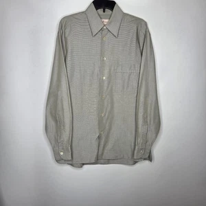 Camisa Ermengildo Zegna Hombre Mediana Gris Cuello Vestido Algodón Abotonado - Imagen 1 de 7