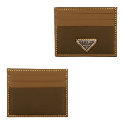 Prada 2MC025 2CX2 F0594 Triangle Logo Renylon Leather Card Wallet 116926112 - Image 1 of 4