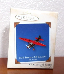 1936 Stinson SR Reliant Airplane Hallmark Ornament 2003 Unused - Picture 1 of 3